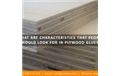 Plywood glues are chosen depending upon a variety of characteristics.